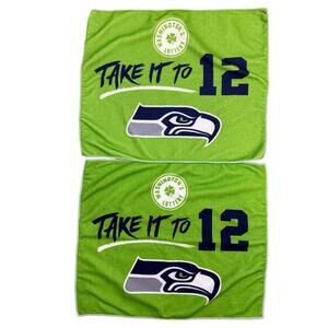 2 Seattle Seahawks “Take It To 12” Rally Towels 15”x18” WA Lottery 2019